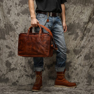 Large Capacity Multifunctional Vintage Leather Men’s Briefcase