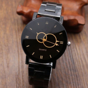 Black steel strap...