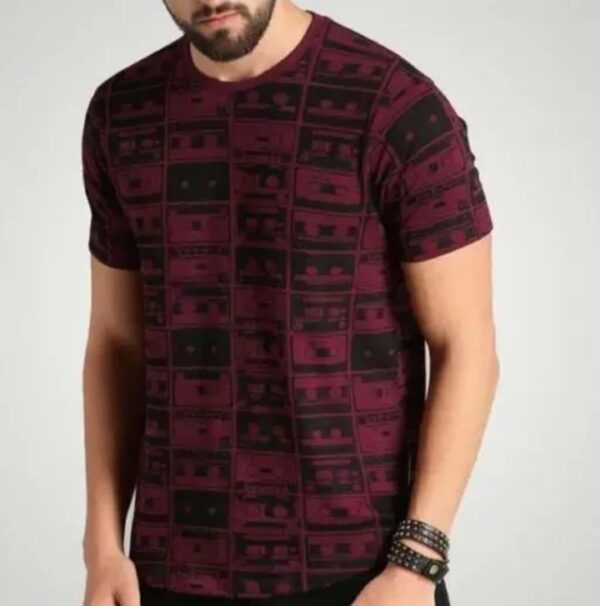 Mens Polyester Tshirt With Classy Print - Image 3