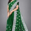 Heavy Silver Embroidery Work With Full Silver Stone Work Beautifull Saree - Image 3