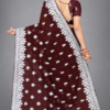 Heavy Silver Embroidery Work With Full Silver Stone Work Beautifull Saree - Image 7