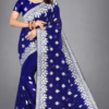 Heavy Silver Embroidery Work With Full Silver Stone Work Beautifull Saree - Image 8